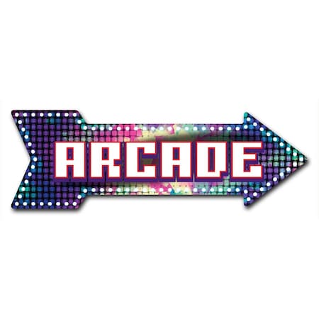 Arcade Arrow Decal Funny Home Decor 36in Wide
